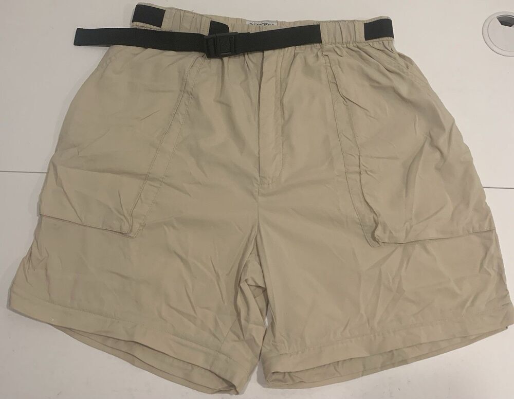 LL Bean Womens M Shorts Buzz Off Insect Shield Swim Camp Hike Active Beige